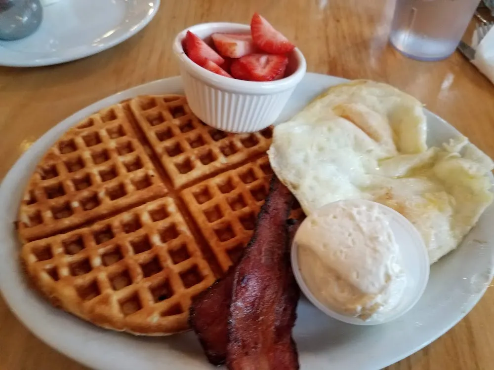 Strawberry and Blueberry Waffles
